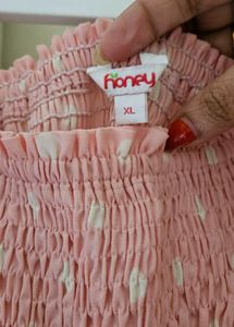 Pink Polka Dot Top