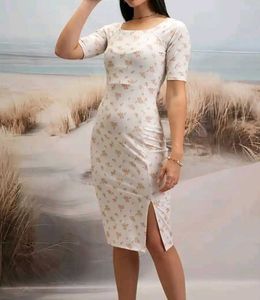 Floral Midi Bodycon Dress