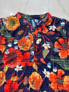 Vibrant Floral Print Kurta