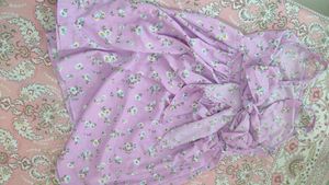Lavender Floral Backless Dress