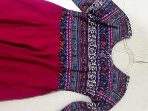 Beautiful Maroon Printed Kurta