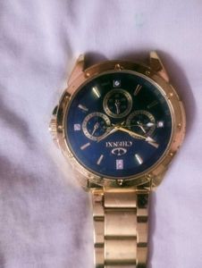 Gold Chronograph Watch