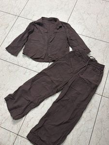 Zudio Women’s Brown Cotton Co-Ord Set