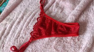 Red Lace Thong Panty