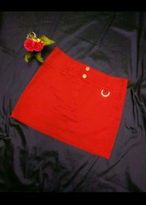 Red Mini skirt