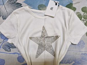 Sparkly bodyfitted Star T-Shirt