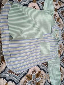 the souled store Striped Button-Up Shirt oversized
