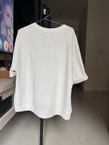 Chic Textured whitish non transy Top