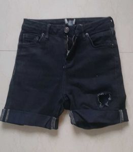 Stylish Black Denim Shorts