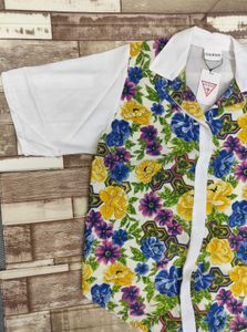 Vintage Guess Floral Button-Up Shirt - XXL