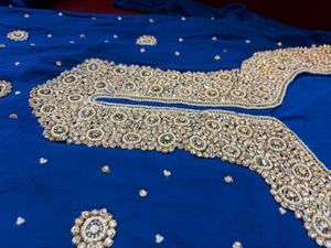 SALE🎉Stone Work Blue Kurta Set