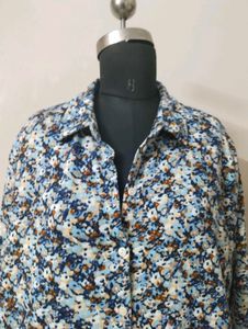 Floral Print Button-Up Shirt
