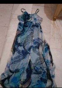 Blue Floral Print Gown 💕