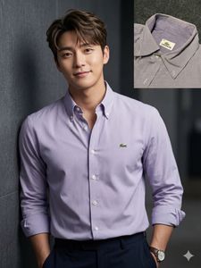 🐊 LACOSTE PREMIUM PURPLE MICRO-CHECKS SHIRT 🐊