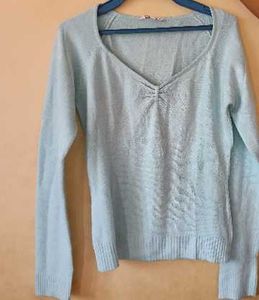 Baby Blue fur Sweater top