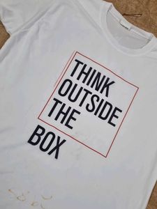 White 'Think Outside The Box' T-Shirt