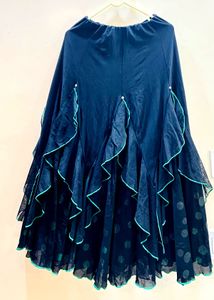 Elegant Black Tiered Skirt