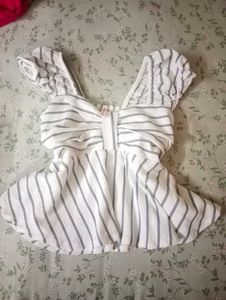 Striped Peplum Top