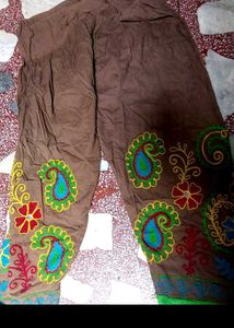 Embroidered Brown Salwar