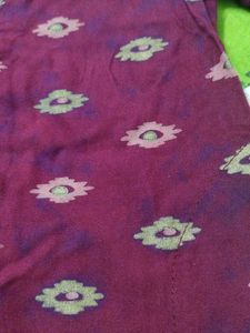 Maroon Printed Tie-Dye Kurta