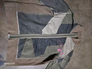 Unique Geometric Zip-Up Jacket