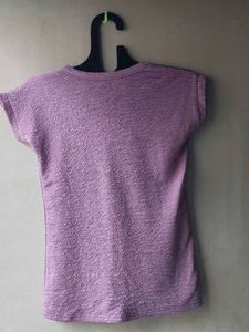 Purple Textured T-Shirt