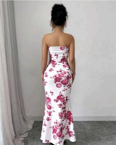Stunning Floral Strapless Maxi Dress