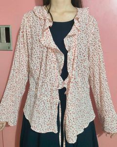 Chic Floral Ruffle Blouse