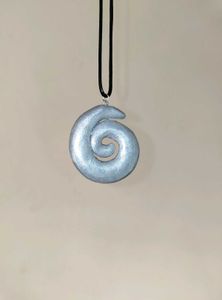 Silver Swirl Statement Pendant Necklace
