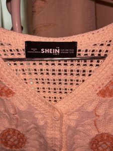 Shein Daisy Embroidered Cardigan
