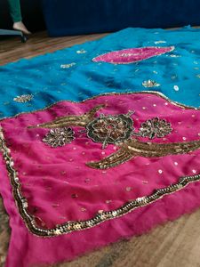 y2k handwork lehanga saree wd blouse pc.