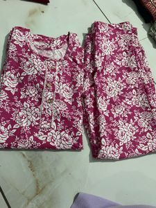 Vibrant Floral Print Kurta Set