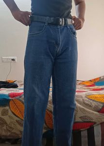 Classic Blue Denim Straight Fit Jeans