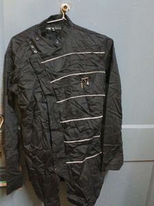 Unique Black Shirt with Stripes
