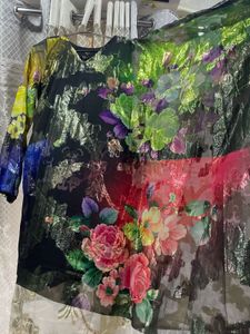 Vibrant Floral Print Kurta