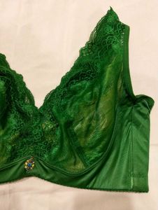 Elegant Green Lace Bra