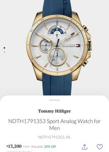 Tommy Hilfiger Gold & Blue Watch
