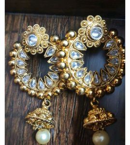 Elegant Gold Jhumka Earrings