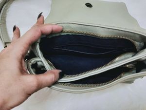 Pale Blue Chain Sling Bag