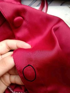Red Gangnam Satin Top