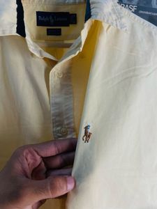 Ralph Lauren Men's Yellow Long Sleeve Shirt