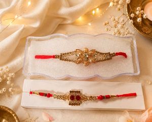 Set of 2 Designer Rakhi Bracelets