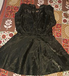 Shiny❤️‍🔥 Black Mini Party Dress