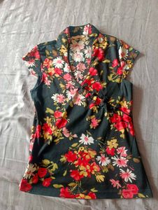 Floral Print Top strechable
