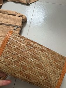 Boho Sling Bag with Elephant Embroidery