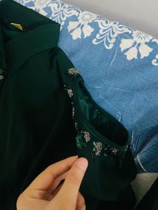 Elegant Dark Green Kurta Set cord se