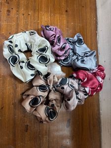 Set of 6 Satin Scrunchies