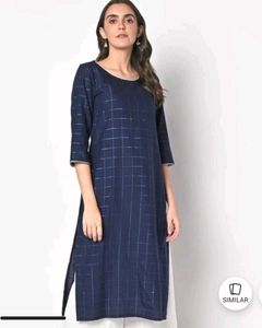 Aurelia Navy Blue Straight Kurta