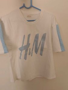 H&amp;M Co-ord Set - White Top &amp; Blue Lower