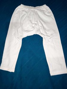 White dress with Pants Set